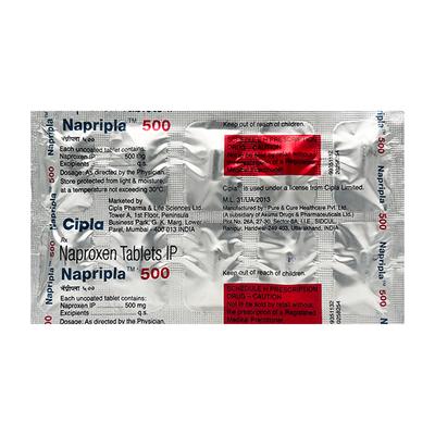 NAPRIPLA 500 Tablet 10's - Pain relief-Nsa