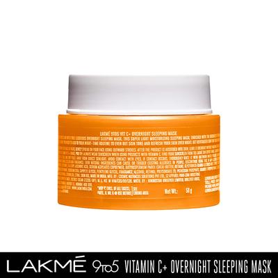 27631 - Lakme 9 to 5 Vit C+ Ovr nt Spng Mask 50 gm - Make Up Removers