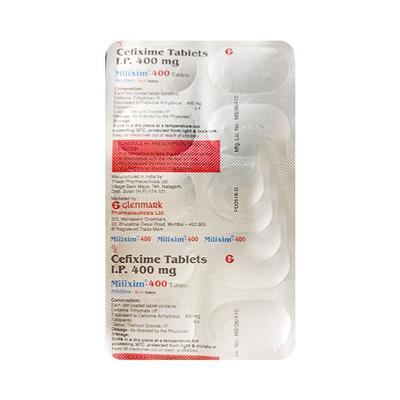 Milixim 400mg Tablet 10'S - Bacterial Infections-Cep