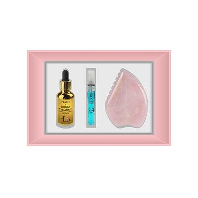 House Of Beauty Rose Quartz Anti-Ageing Guasha Kit 3's - Massagers