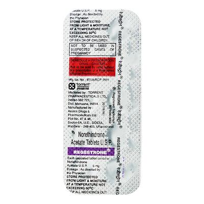 Regestrone 5mg Tablet 10'S - Hormonal Therapy-Oes