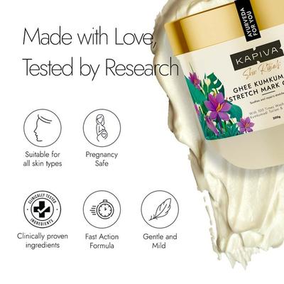 Kapiva Skin Rituals Ghee Kumkumadi Stretch Mark Cream 200 gm - Skin-Treatment
