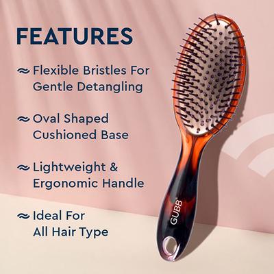GUBB Oval Cushioned Hair Brush - Large 140 gm - Hair Brushes