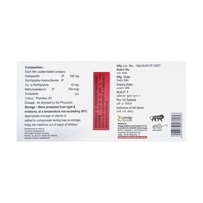 GABATRON TRIO Tablet 10's - Neuropathic Pain-Dru