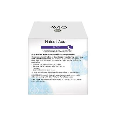 Olay Natural Aura 7 In One Night Cream with Vitamin B3, Pro B5, E 50gm - Face Moisturizers