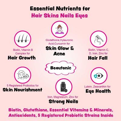 Curae Health Beautonic Hair Skin Nails Eyes Tablets 60's - Vital Health