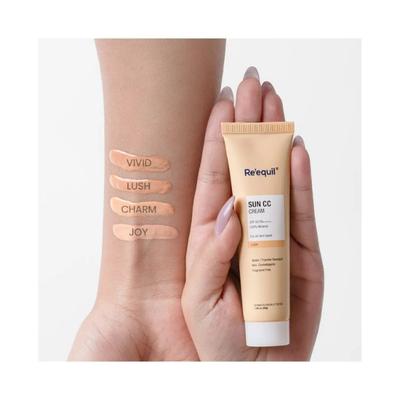 Re'Equil Sun Cc Cream (Lush) Spf 50 Pa++++, 100% Mineral Uv Filter 30 gm - Face Sunscreen