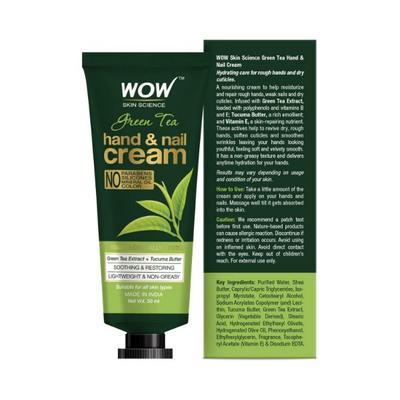 WOW Skin Science Green Tea Hand & Nail Cream 50 ml - Hand Creams