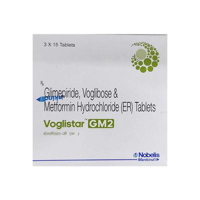 VOGLISTAR GM 2 Tablet 15's - Diabetes-Ant