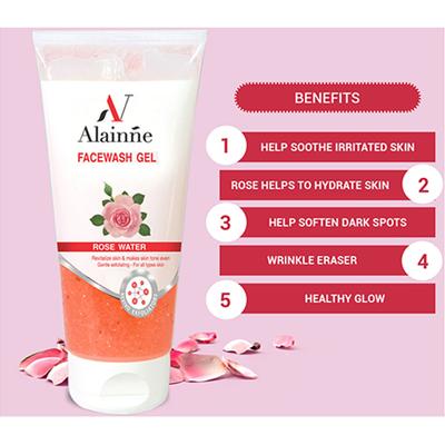 Alainne Rose Water Gel Facewash 150 gm - Face Washes