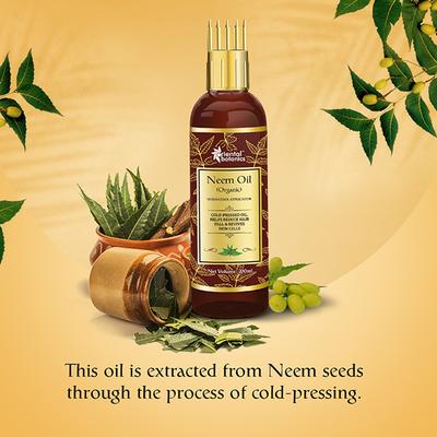 Oriental Botanics Organic Neem Oil with Comb Applicator 200 ml - Hair Oils