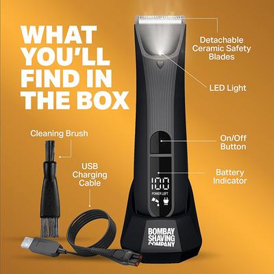Bombay Shaving Company Balls Trimmer for Men Pubic Hair Trimmer and Body Groomer for Men 1's - Trimmers