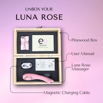 Libertee Premium Rechargeable Massager 12 Modes Rose 1's - Massagers And Vibrators