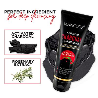 Mancode Activated Charcoal Peel Off Mask 100 ml - Masks & Peels