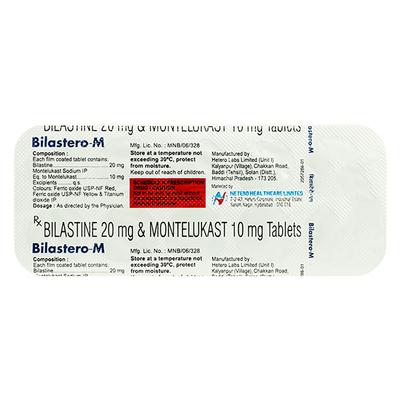 BILASTERO M Tablet 10's - Allergies-Ant