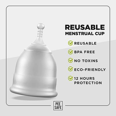 Pee Safe Period Care Combo- Menstrual Cup (Large) & Intimate Wash Women 150 ml (N) - Menstrual Cups
