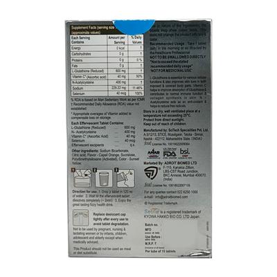 Glutone 1000Mg Effervescent Tablet 15's - Supplements-Sup