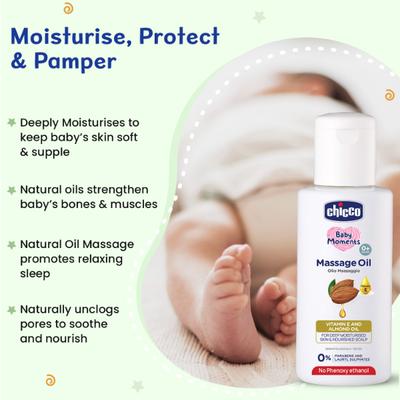 Chicco Baby Moments Massage Oil 100 ml - Creams, Lotions & Oils
