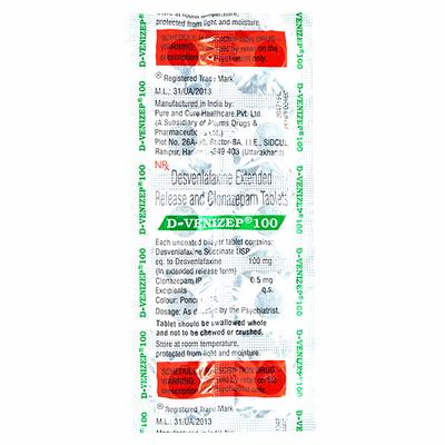 D Venizep 100mg Tablet 10'S - Depression-Ant