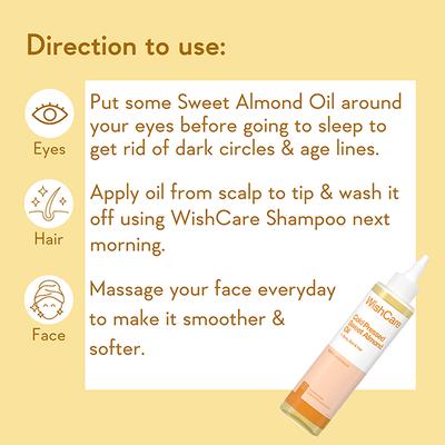 Wishcare 100% Pure Cold Pressed Castor Oil - Strengthens Hair Roots - Moisturizes Skin (200ml) - Hair Oils