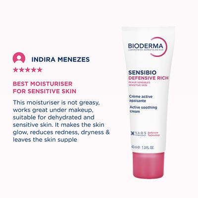 Bioderma Sensibio Defensive Rich Active Soothing Cream Hydration/Moisturisation 12h Nutrition 40 ml - Face Moisturizers