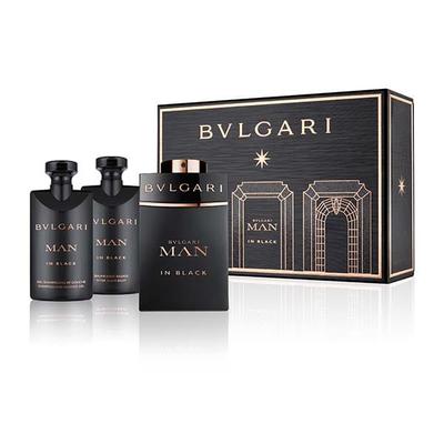 Bvlgari Man In Black Set (EDP60ml + After Shave Balm 40ml + Shampoo and Shower Gel 40ml) 140 ml - Shampoos