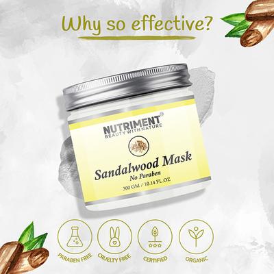 Nutriment Sandalwood Mask All Skin Type 300 gm - Masks & Peels
