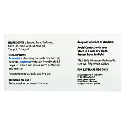 ACUMOIST Syndet Bar 75gm - Cleanser-Emo
