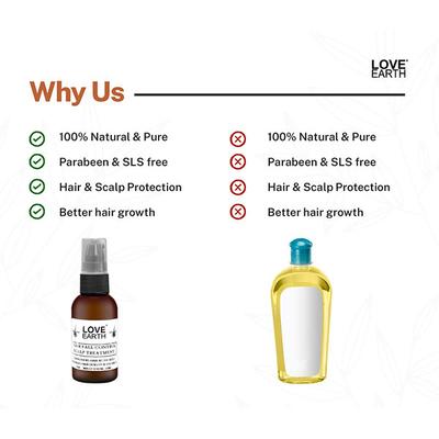Love Earth Hair Fall Control Scalp Treatment With Bhringraj & Essential Oils 50 ml - Hair Lotions & Tonics