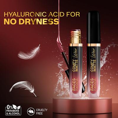 Faces Canada Comfy Matte Wow Liquid Lipstick - Mauve Majesty 02 3.8 ml - Liquid Lipsticks