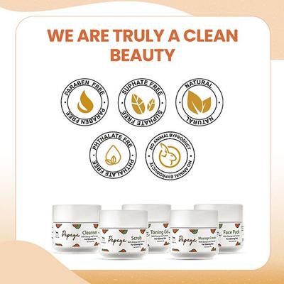 TNW The Natural Wash Papaya Radiance Facial Kit With Orange and Turmeric For Glowing Skin 125 gm - Facial Kits