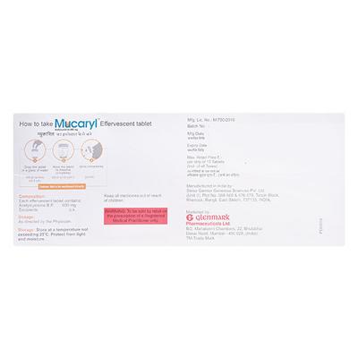 MUCARYL SUGAR FREE ORANGE FLAVOUR Effervescent Tablet 10's - Cough And Cold-Cou