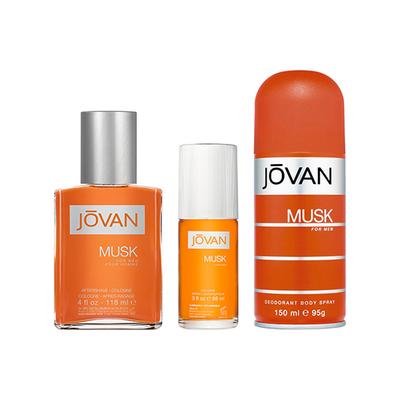Jovan Musk After Shave 118 ml + Eau de Cologne 88 ml + Body Spray 150 ml Set 1's - Men Perfumes (Edt/Edp)