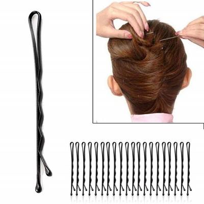 Bronson Professional Bobby Hair Pins 65mm with Storage Box Thick Black Ball Tip Metal 200's - Hair Clips/Bands