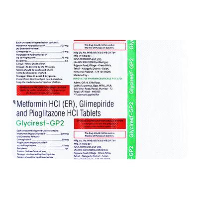 GLYCIREST GP 2 Tablet 10's - Diabetes-Ant