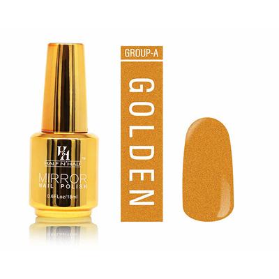Half N Half Mirror Nail Polish, NP-06 A - Golden 18ml - Nail Polish