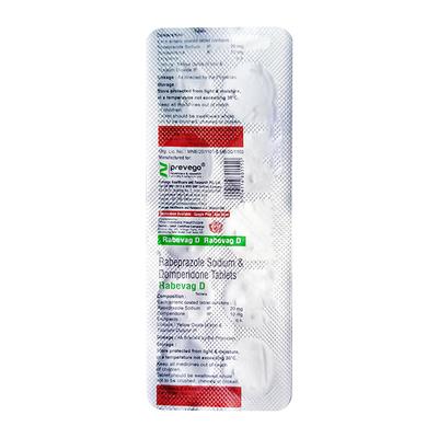 RABEVAG D Tablet 10's - Ulcer/Reflux/Flatulence-Aaa