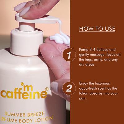 Mcaffeine Summer Breeze Perfume Body Lotion With Niacinamide and Cocoa Butter, Fresh Aquatic Fragrance 300 ml - Creams/Oils/Lotions