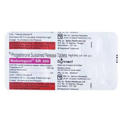 Naturogest SR 300mg Tablet 10'S - Hormonal Therapy-Oes