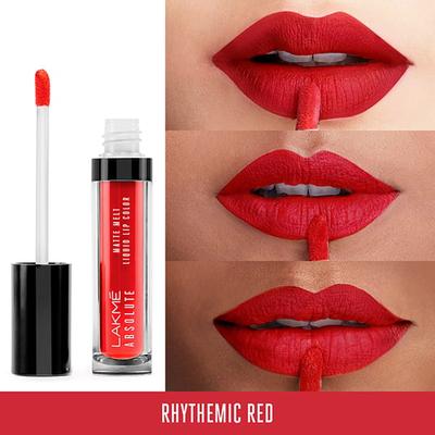 Lakme Absolute Matte Melt Liquid Lip Color Rhythmic Red 6 Ml - Liquid Lipsticks