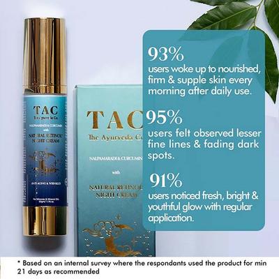 TAC The Ayurveda Co. Nalpamaradi & Curcumin with Natural Retinol Night Cream 50 gm - Personal Care (Ayush)