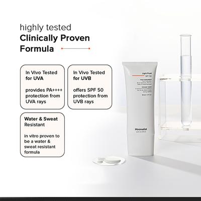 Minimalist Light Fluid SPF 50 Face Sunscreen 50 ml - Face Sunscreen