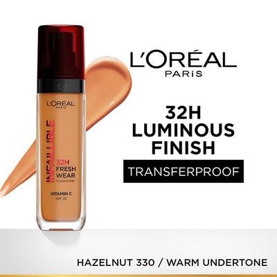L'Oreal Paris Infallible 32H Fresh Wear Foundation, 330 SPF 25 + Vitamin C 330 30 ml - Foundation