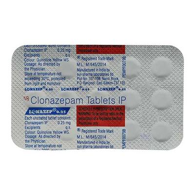 Lonazep 0.25mg Tablet 15'S - Anxiety-Anx