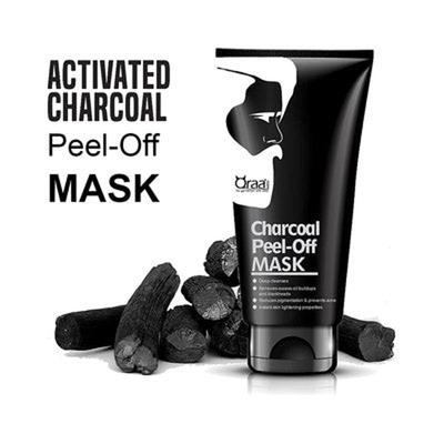 Qraamen Activated Charcoal Peel Off Mask For Men 100 gm - Masks & Peels