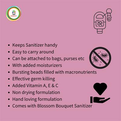 Bloomsberry Combo Pack (Bow Holder + Blossom Bouquet Sanitizer 30 ml) - Hand Sanitizer