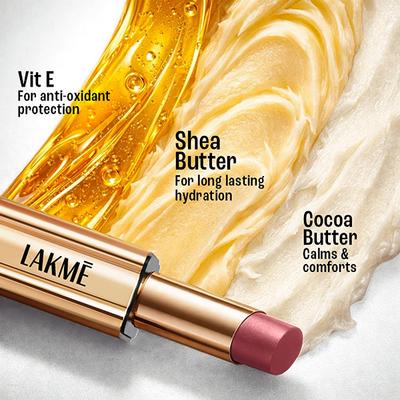 Lakme Bejewel 3D Matte Slim Bullet Lipstick with Vitamin E for Hydrated Lips - British Brown 3.6g - Lipsticks