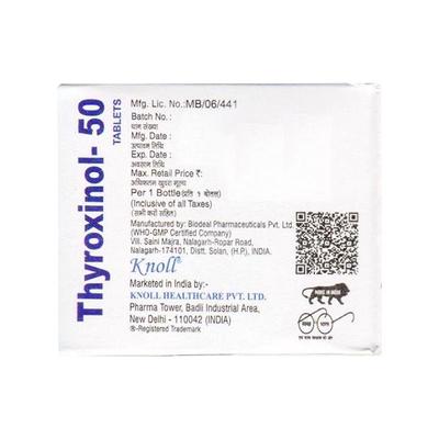 THYROXINOL 50 Tablet 120's - Hypothyroidism
