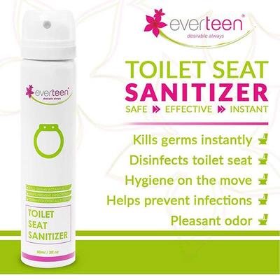 everteen Instant Toilet Seat Sanitizer Spray for Feminine Hygiene in Women 90 ml - Intimate Care