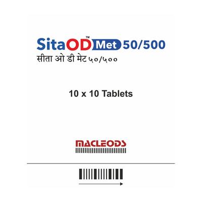 SITA OD MET 50/500 Tablet 10's - Diabetes-Ant